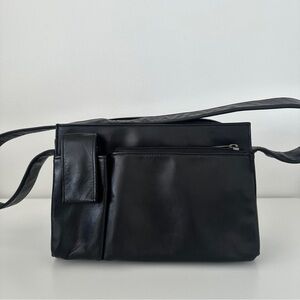 Danier Black Leather Shoulder Bag